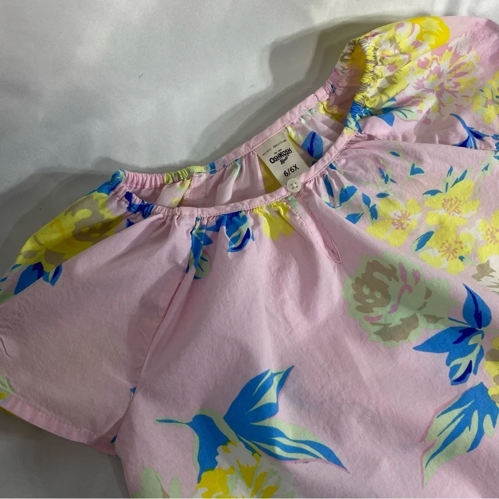 OshKosh B’gosh Girl’s Tropical Floral Pink Top
